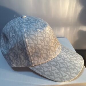 Michael Kors Light Gray Monogram Hat